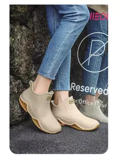 Botas de chuva antiderrapante impermeáveis para homens, sapatos de tornozelo alto para casal, caminhadas, pesca, água, chef, trabalho, ao ar livre, moda, novo