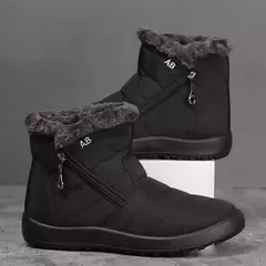 Mulheres Botas Watarproof Ankle Boots Para As Mulheres Sapatos de Inverno Manter Botas de Neve Quente Feminino Zipper Botines Botas Inverno Mujer - comprar online