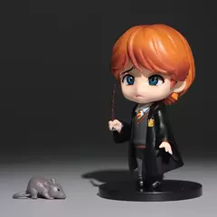 3 pçs/set Harryy Potter Filme Q Posket Hermione Ron Hedwig Figura de Vinil Brinquedo Decoração de Bolo Modelo de Carro Boneca de PVC Brinquedo para Crianças