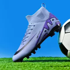 Sapatos de futebol profissional para homens, botas de futebol para meninos, tornozelo, antiderrapante, tênis TF, FG, calçados esportivos confortáveis, unissex, novos na internet