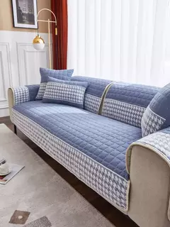 Anti-Slip Houndstooth Lace Sofa Slipcovers, Capas de assento do sofá, Pet Friendly, Capa de sofá, Docor, Sofá acolchoado - comprar online