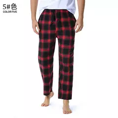 Branco preto xadrez pijama calças inferiores homens relaxando confortável macio algodão flanela casa wear respirável flanela pijama homme na internet