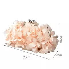 Imagem do Bolsa de embreagem floral para mulheres, bolsa de casamento para noivas e senhoras, 8 cores, branco, azul, roxo, sacos de flores de noite