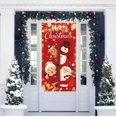 Decoração de Natal Bandeira Bandeira Pendurada Porta, Enfeites, Presentes de Natal, Decoração de Ano Novo, 2025, 2025