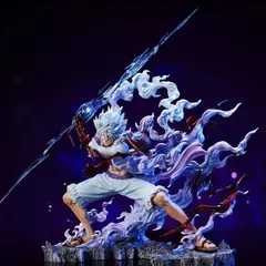 One Piece Raiden Five Gear Nica Lightning Luffy Action Figure, Estátua Modelo, Brinquedos Boneca Coleção, Decoração Presente, 25cm
