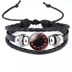 Naruto acessórios naruto pulseira de metal sharingan cosplay anime figura uzumaki kakashi nuvem vermelha prop legal brinquedo do miúdo kawaii presente - Wolf Magazine