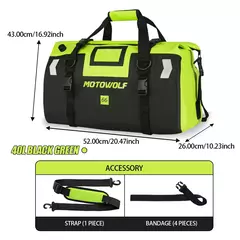 Universal impermeável motocicleta cauda sacos, assento traseiro, ciclismo, acampamento, viagens, moto, scooter, pacote de bagagem do esporte, 66L, 40L - comprar online