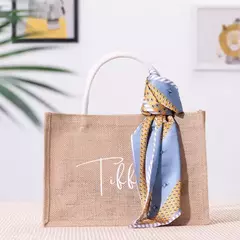 Sacolas de juta com lenço para dama de honra, bolsa de praia retro, despedida de solteira personalizada, presentes para namorada na internet