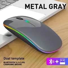 Mouse ergonômico sem fio para jogos, ratos silenciosos, LED retroiluminado, Bluetooth, RGB, recarregável, apto para laptop, PC - loja online
