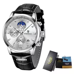LIGE-Relógio de pulso quartzo impermeável feminino, pulseira de couro, relógio esportivo casual, moda luxo, 24 horas na internet