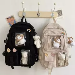 Impermeável Multifuncional Nylon Mochila, Grande Capacidade Saco De Escola, Teenage Book Bag, Travel Bag, Adolescente - loja online