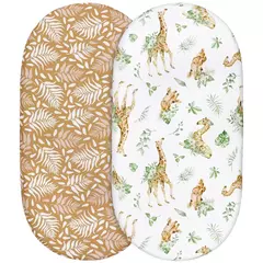 Gllquen-Lençol de Berço para Meninos e Meninas, Lençóis de Colchão Berço, Respirável, Elástico, Berço de Viagem, Pacote 2 - comprar online