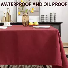Imagem do Tela resistente, moderna e simples e engrossada do linho do algodão do óleo impermeável da toalha de mesa de chá, cor sólida