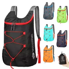 Mochila dobrável multifuncional ao ar livre, alta densidade, leve, à prova d'água, tecido de nylon, bolsa esportiva para acampamento, caminhadas, viagens