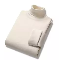 Pulôver de gola alta masculino, gola alta, velo, quente, slim fit, suéter casual, jumper monocromático, tendência de inverno, 4XL na internet