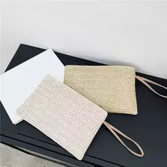 Fsafashion-bolsa de tecido palha para mulheres, bolsa casual para férias, bolsas com alça superior, bolsas de ombro retrô artesanais, moda feminina, 2024 - comprar online