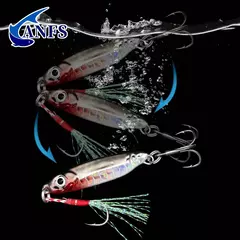 Anfs gabarito de metal de fundição longa, 5 peças com ganchos duplos, isca falsa vib para água salgada de água doce-incrível isca de pesca presentes para homens - Wolf Magazine