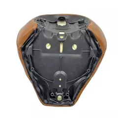 Motorista de couro da motocicleta Frente Solo Pillion Seat, Rider Almofada Saddle, preto e marrom, apto para Indian Scout, 2015-20, Scout Sessenta 16-2020 na internet