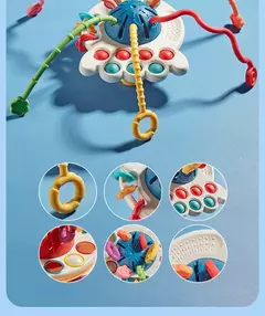 Baby Montessori Desenvolvimento Sensorial Brinquedos Educativos, Puxar Cordas, Dedo Grasp Training, Early Learning Toy, Dentição BPA Free, 1-3 Anos na internet