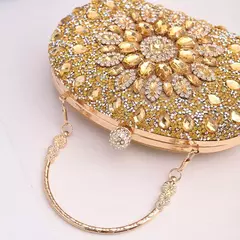 Bolsas De Embreagem De Strass Para Mulheres, Bolsa Redonda Dourada, Cristais Bolsas De Festa, Designer De Diamante, Bolsas Crossbody, Marca De Luxo, 2024 - Wolf Magazine