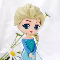 Miniso 14cm princesas q posket figuras elsa anna mulan tinker bell elsa aladdin kawaii boneca brinquedo decoração do bolo modelo menina gif na internet