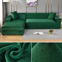 Tampa de veludo grosso do sofá para a sala de estar, tampa elástica, sofá de canto em forma L, estiramento, 1,2, 3,4 Seater - Wolf Magazine