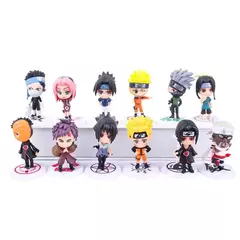 Hot 12 pçs/set Anime Figura Naruto Shippuden Hinata Sasuke Itachi Kakashi Gaara Figura de Ação Q Versão Figuras de PVC Brinquedos Presente - comprar online