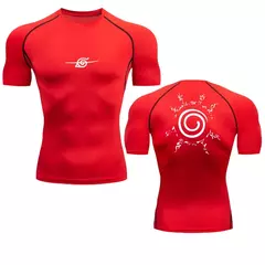 Camisa esportiva de compressão anime masculina, camiseta de ginástica secagem rápida, camiseta esportiva fitness, tops de elasticidade, camiseta masculina, verão, outono - loja online