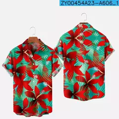 Moda masculina verão t-shirts havaiano impressão 3d aconchegante casual um botão camisas de manga curta praia camisas de grandes dimensões na internet