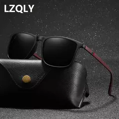 Luxo Praça Vintage óculos polarizados para homens e mulheres, óculos de sol anti-reflexo, moda, viagem, condução, óculos masculinos, UV400, TR90
