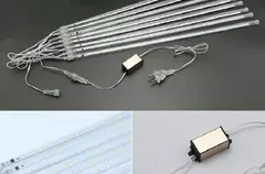 LED Meteor Shower Rain Lights Fairy String Light Impermeável, Falling Raindrop, Decoração de Natal Decoração de feriado Decoração de pátio - comprar online