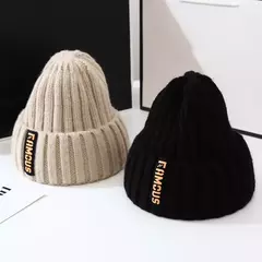 Gorros de tricô unissex para homens e mulheres, monocromático, macio crochê de lã, tampas de inverno quentes - comprar online