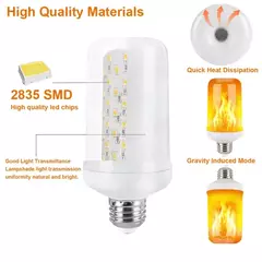 Emulação LED Dinâmica Flame Light, Lâmpada De Milho, Lâmpada De Efeito Flickering, Lâmpadas Criativas, Decoração De Casa, E14, E27, B22, AC 85-265V na internet
