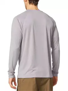 Camiseta monocromática de manga comprida UV masculina, camisetas casuais, tops ao ar livre, roupas de treino, plus size, moda - loja online