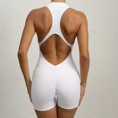 Macacão esportivo feminino com zíper, macacão fitness, roupas de treino, conjunto esportivo, roupas de ioga, azul, vermelho, rosa, curto, novo, 2022