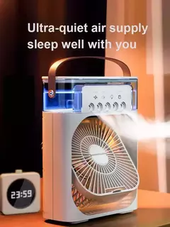 Household ventilador pequeno refrigerador de ar, 3 em 1 ar condicionado, luz noturna LED, umidificador portátil, ajuste de ar, escritório, casa, novo - Wolf Magazine