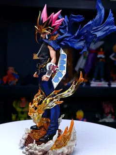 Yugi muto figura jogo escuro estatueta dimensional duelo monstros figuras de ação 28cm pvc estátua coleção ornamento crianças brinquedos presentes na internet