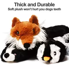 Engraçado animal simulado sem recheio brinquedo do cão com rangidos durável stuffingless pelúcia estridente cão mastigar brinquedo crinkle pet rangido brinquedo - loja online