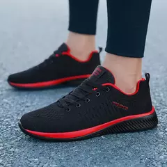 MAEDEF-Sapatos esportivos respiráveis para homens e mulheres, tênis de malha casual, corrida e caminhada, tênis de ginástica, preto - Wolf Magazine