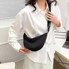 Nylon Hobos Bolsa de Ombro no Peito para Mulheres, Grande Capacidade, Viagem Crossbody, Meia Lua, Cinto Messenger Bags, Drop Shipping, Atacado na internet
