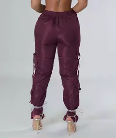 Mulheres cintura frontal V calças largas, monocromáticas calças cargo, Ruched calças Traf de grandes dimensões, moda streetwear, Petite Sweatpant, XXL