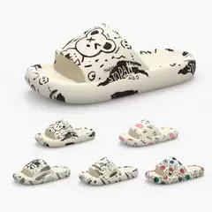 Casual antiderrapante aberto Toe chinelos masculinos, Sólidos Home Slides, Moda Padrão de Impressão, Interior, Caminhada, Banheiro, Sapatos de Banho, Verão, Novo
