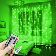 LED USB Curtain String Fairy Lights, Guirlanda de Natal, Remoto para Festa, Jardim, Casa, Decoração de Casamento, Ano Novo, 8 Modos, 6 m, 3m, 2025 na internet