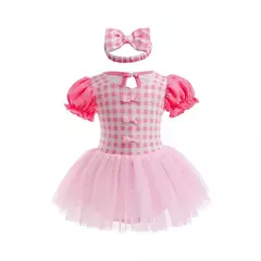 Baby Romper TUTU Vestido Com Headband Infantil Baby Princess Girl Roupas Tamanho 3-18M Cute Design Baby Dress Party Trajes - loja online