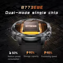 Lige novo 1000mah bateria de grande capacidade smartwatch masculino lanterna ao ar livre bluetooth chamada ip68 à prova dip68 água esporte relógios fitness - comprar online