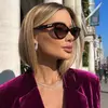 Ruiao-Cat Eye óculos escuros para homens e mulheres, marca de luxo, designer, alta qualidade, carta, óculos, menina, moda, óculos, 2024