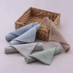 Baby's Soft Absorbent Gaze Algodão Toalhas, Face Wipe, Lenço, Banhando Toalhinha de alimentação, 5Pcs