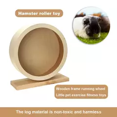 Natural Madeira Hamster Roda, Correndo Brinquedo, Roda De Rolo, Exercício, Pequeno Pet, Acessórios Esportivos