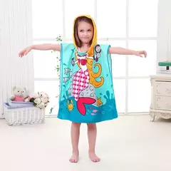 Toalha de banho com capuz Quick Dry para crianças, roupão Quick Dry, toalhas de poncho para desenhos infantis, coberturas de microfibra, 80-130cm - Wolf Magazine