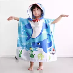 Toalha de banho com capuz Quick Dry para crianças, roupão Quick Dry, toalhas de poncho para desenhos infantis, coberturas de microfibra, 80-130cm - comprar online